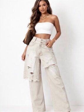 NWOT Fancy Dream Denim 2 Layered Jeans Size Small